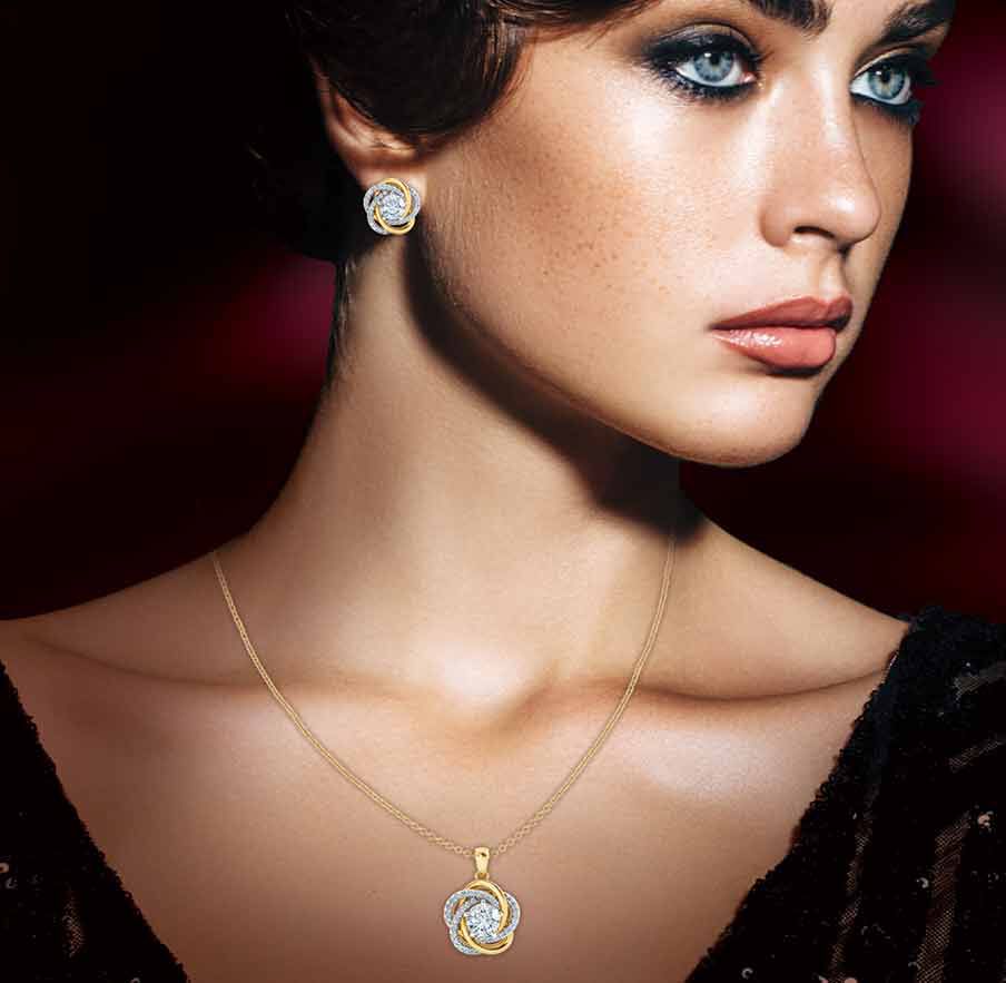 Perfectly Paired Love Knot Pendant with FREE Matching Earrings 4922 001 5 5