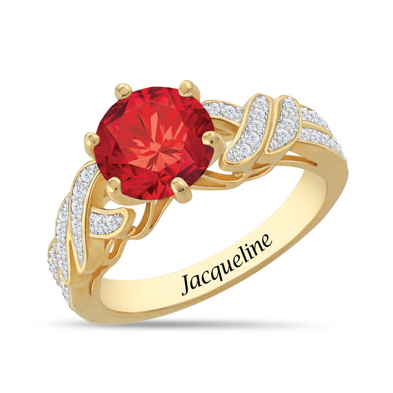 Personalized Beautiful Birthstone Ring 11065 0017 g july