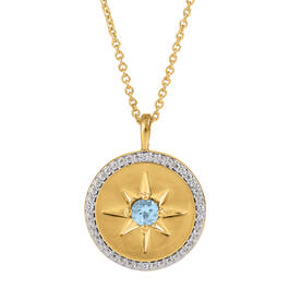 Birthstone & Diamond Star Pendant 12370 0015 d march