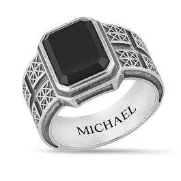 Personalized Strength of Faith Onyx Ring 11957 0018 a main
