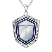 For My Husband Diamond Shield Pendant 6204 001 9 1