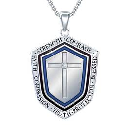 For My Husband Diamond Shield Pendant 6204 001 9 1