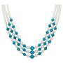 Pearl  Turquoise Cascade Necklace 8654 001 0 1