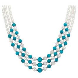Pearl  Turquoise Cascade Necklace 8654 001 0 1