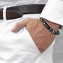 Black Ice Men's Leather Bracelet, Black Ice Mens Leather Bracelet 1981 001 9 3