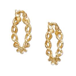 True Elegance Italian 9ct Gold Swirl Hoops UK TEGSH a main