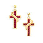 Birthstone Cross Earrings 5657 0021 a main