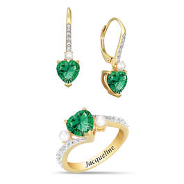 Birthstone Sweetheart Ring with FREE Matching Earrings 11763 0012 e may