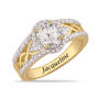 Personalized Birthstone & Diamond Harmony Ring, Birthstone & Diamond Harmony Ring 12354 0015 d april