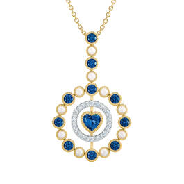 Love Embrace Birthstone Diamond Necklace 6928 0014 i september