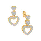 Golden Hearts Bracelet Earring Set 10047 0012 c earring