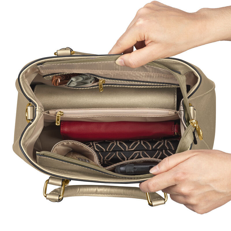 The Sloane Metallic Handbag Set 5519 0011 e inside