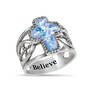Pieces of Jerusalem Roman Glass Cross Ring 12068 0012 a main