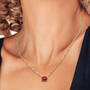 Pretty Petite Garnet Necklace 11599 0038 m model