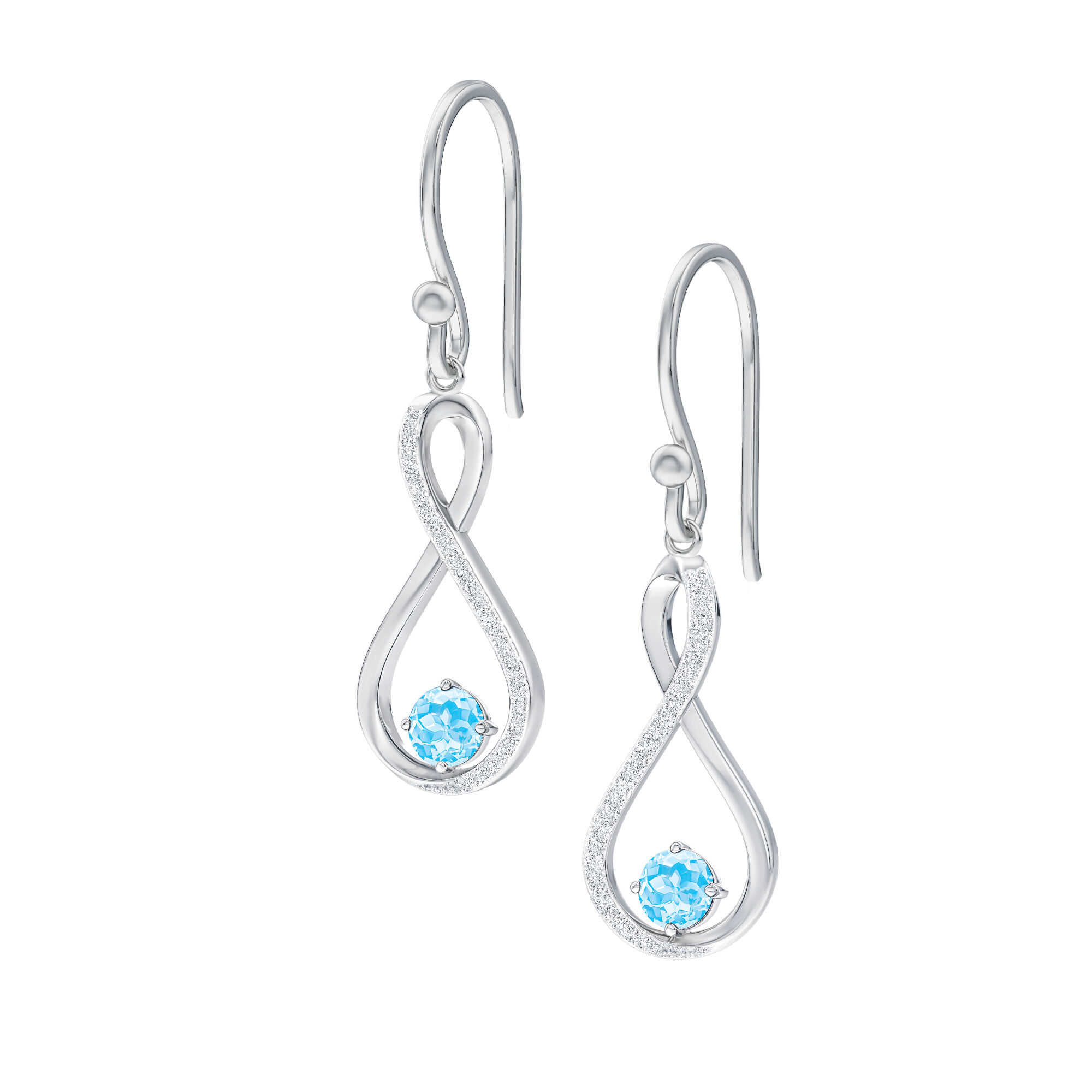 Birthstone and Diamond Earrings 5200 0056 c march