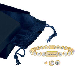 30 Carat Tennis Bracelet w FREE Matching Stud Earrings 11992 0015 g gift box