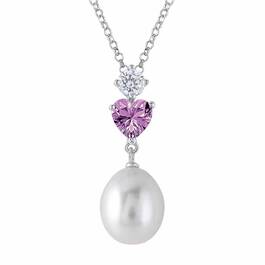 Loves Embrace Pearl and Birthstone Necklace 6588 001 5 1