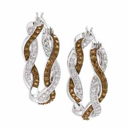 Chocolate Swirl Diamonisse Inside Out Hoops 4923 001 4 1