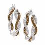 Chocolate Swirl Diamonisse Inside Out Hoops 4923 001 4 1