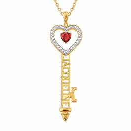The Birthstone Key Pendant 6685 001 7 7