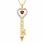 The Birthstone Key Pendant 6685 001 7 7