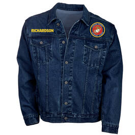 The Personalized Mens US Marines Denim Jacket 1365 0106 a main