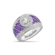 Personalized Beautiful Birthstone Ring 11391 0012 b february