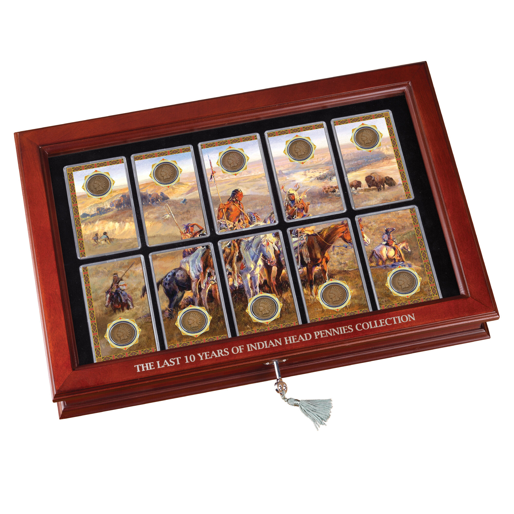 The Last 10 Years of Indian Head Pennies Collection 10404 0027 c displayclosed