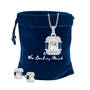 Hollywood Glamour Statement Pendant and Earring Set 6273 0023 g gift pouch