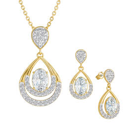 Birthstone Necklace Earring Set 6930 0010 d april