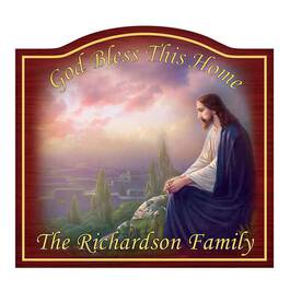 God Bless This Home Personalized Welcome Sign 5977 002 4 1
