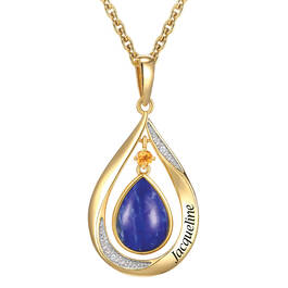 Genuine Birthstone Lapis Diamond Pendant 11260 0010 k november