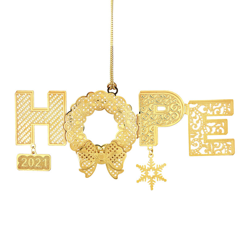 Danbury Mint 2021 Indiana Hoosiers Christmas Ornament 2021 The 2021 Gold Christmas Ornament Collection