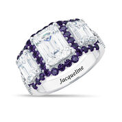 Personalized Six Carat Birthstone Ring 11390 0013 b february