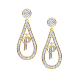 The Diamond Initial Earrings 10752 0017 p earing
