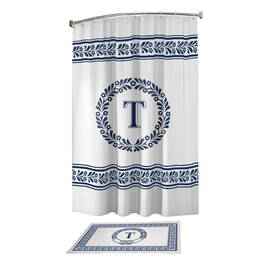 Monogram Bath Mat and Shower Curtain Set 10239 0010 t timberlake