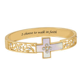 Walk in Faith Diamond Cross Bangle 11722 0012 b bangle