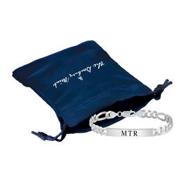 The Personalized Silver Figaro Bracelet 11784 0017 g gift pouch