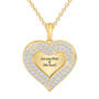 Personalized Diamond Heart Pendant 10574 0013 b front
