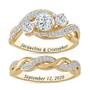 The Diamonisse Three Stone Bridal Set 6327 001 1 1