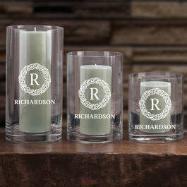 The Personalized Glass Candle Holder Set 10719 0019 b glass