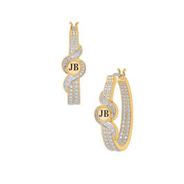 Birthstone Beauty Initial Swirl Hoops 10722 0014 c april