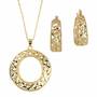 Golden Kisses Diamond Cut Hoops wPendant 2257 004 8 1