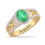 Personalized Birthstone & Diamond Harmony Ring, Birthstone & Diamond Harmony Ring 12354 0015 h august