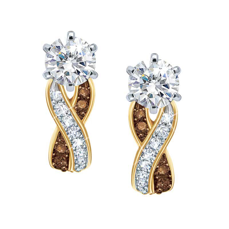 Mocha Swirl Diamonisse Earrings 1010 002 2 1