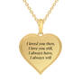 Personalized Diamond Heart Pendant 10574 0013 c back