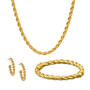 Golden Swirl Necklace Earring Bracelet Set 12279 0017 a main