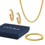 Golden Swirl Necklace, Earring & Bracelet Set, Golden Swirl Necklace Earring Bracelet Set 12279 0017 j box