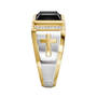 Divine Strength Diamond  Onyx Ring 6783 001 8 3