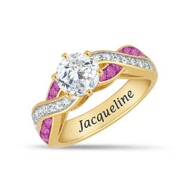 Birthstone Swirl Deluxe Comfort Ring 12031 0016 k october
